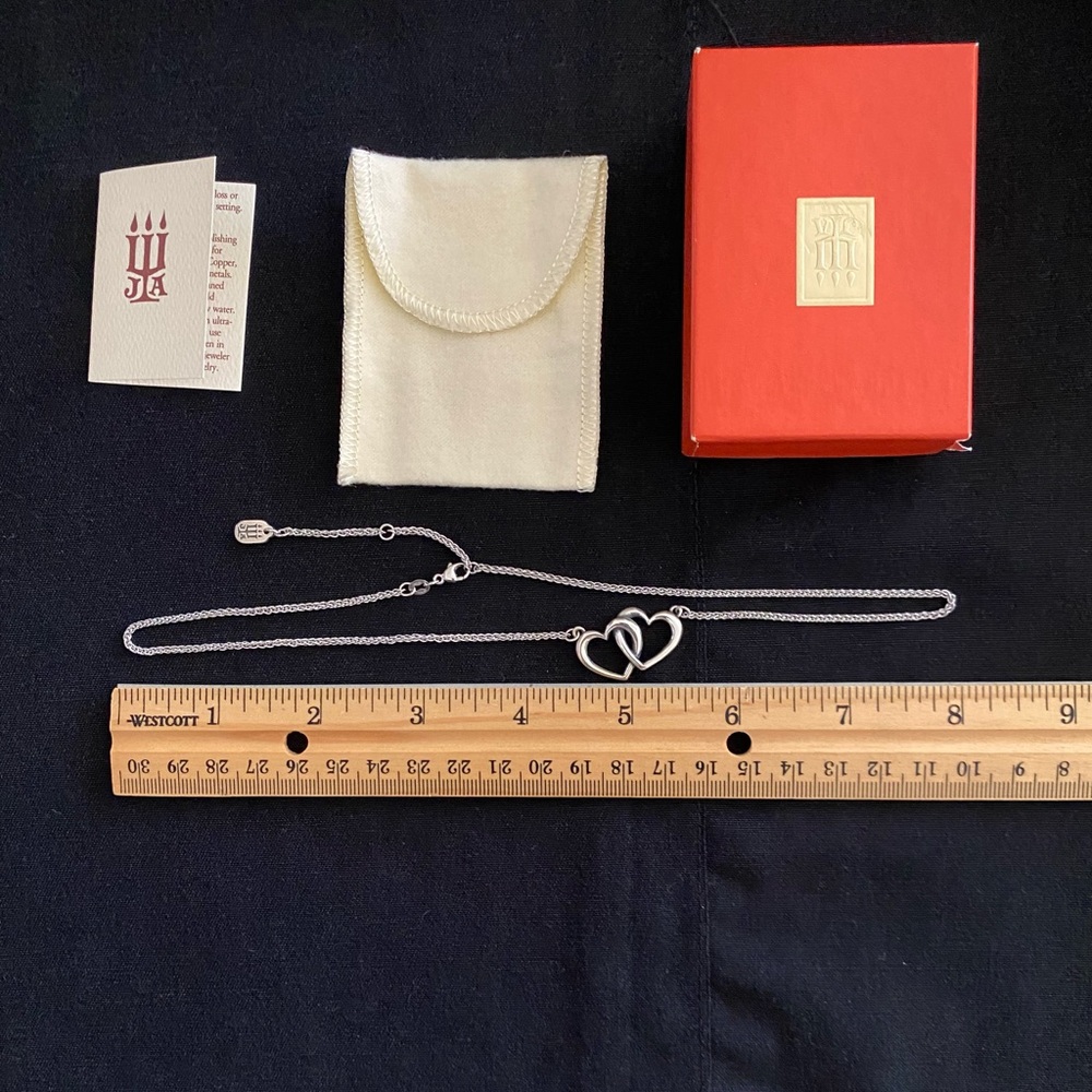 James Avery Sterling Silver Two Hearts Pendant Necklace